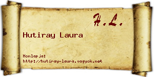 Hutiray Laura névjegykártya